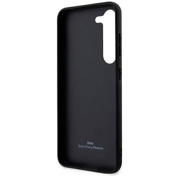 Etui BMW Leather Textured & Stripe na Samsung Galaxy S23 - czarne