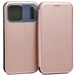 Etui Beline Book Magnetic do iPhone 17 Pro Max różowo-złoty