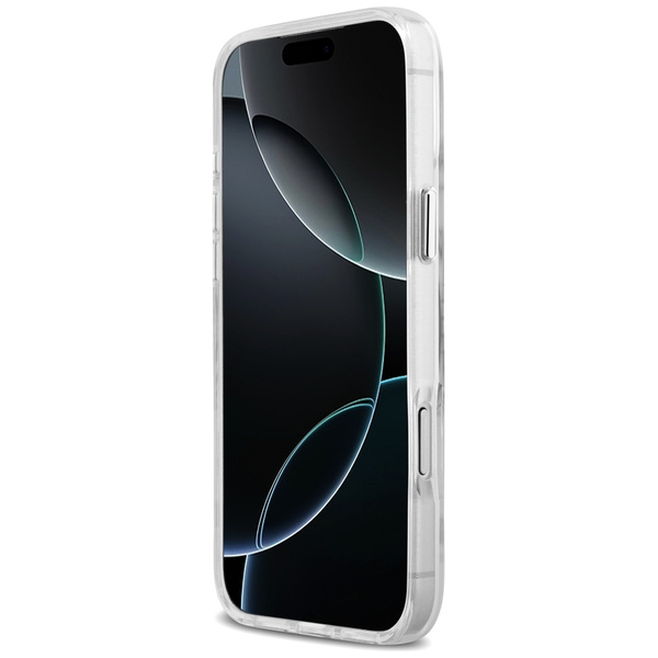 Etui Guess Metal Outline MagSafe do iPhone 17 Pro Max srebrny