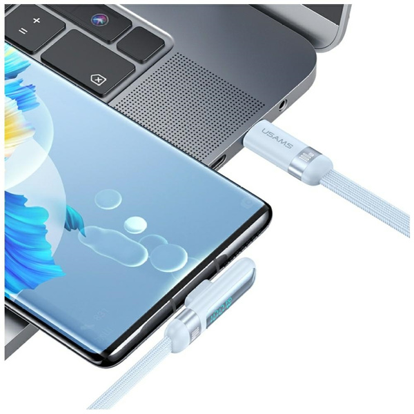 Kabel USAMS US-SJ653 PD 100W USB-C/USB-C 1.2m niebieski