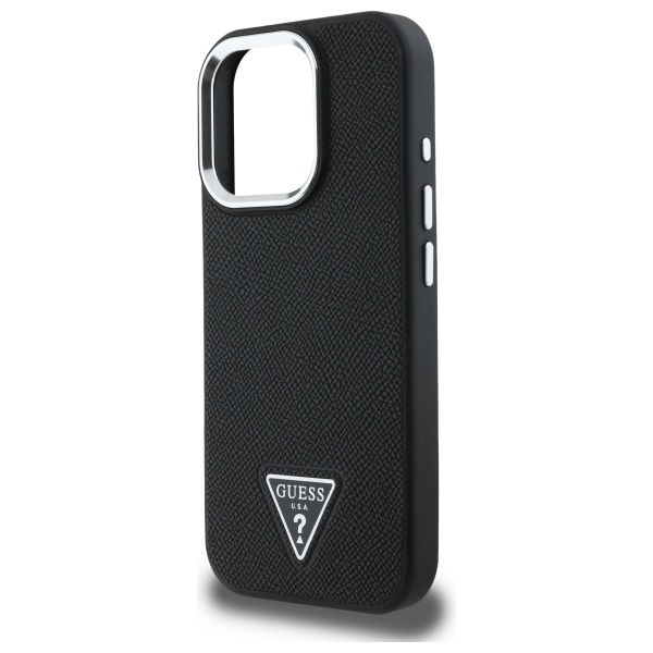 Guess GUHMP16XPGTSPSK iPhone 16 Pro Max  6.9" czarny/black hardcase Grained Triangle MagSafe