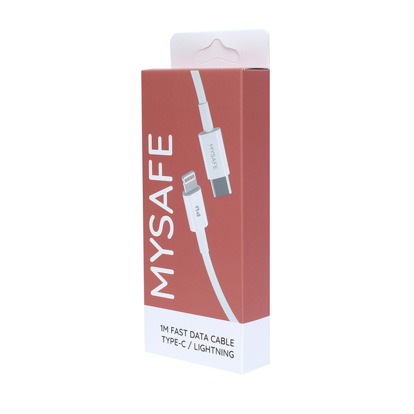 MYSAFE KABEL CL18W TYPE-C DO LIGHTNING BIAŁY