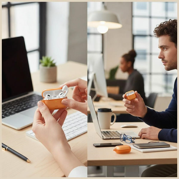 Etui UNIQ Veren do AirPods Pro 3 pomarańczowy