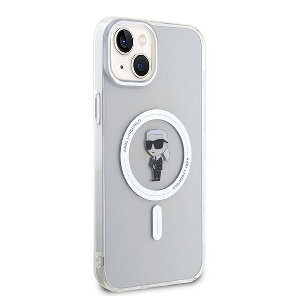Etui Karl Lagerfeld IML Ikonik MagSafe na iPhone 15 Plus - czarne