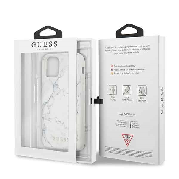 Guess GUHCN61PCUMAWH iPhone 11 / Xr 6,1"biały/white Marble
