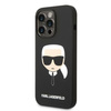 Karl Lagerfeld KLHMP14LSLKHBK iPhone 14 Pro 6.1 "hardcase black / black Silicone Karl`s Head Magsafe