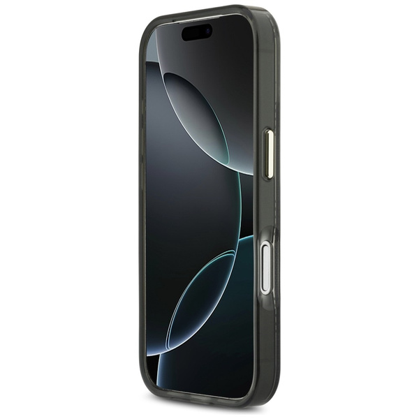 Etui Guess IML Peony Dot MagSafe do      iPhone 17 Pro czarny