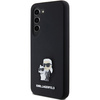 Karl Lagerfeld Silicone Karl&amp;Choupette Metal Pin case for Samsung Galaxy S23 - black