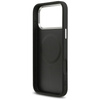 Etui Guess Grained Triangle Logo MagSafe do iPhone 17 Pro czarny