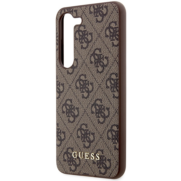 Guess GUHCS24MG4GFBR S24+ S926 brązowy/brown hard case 4G Metal Gold Logo