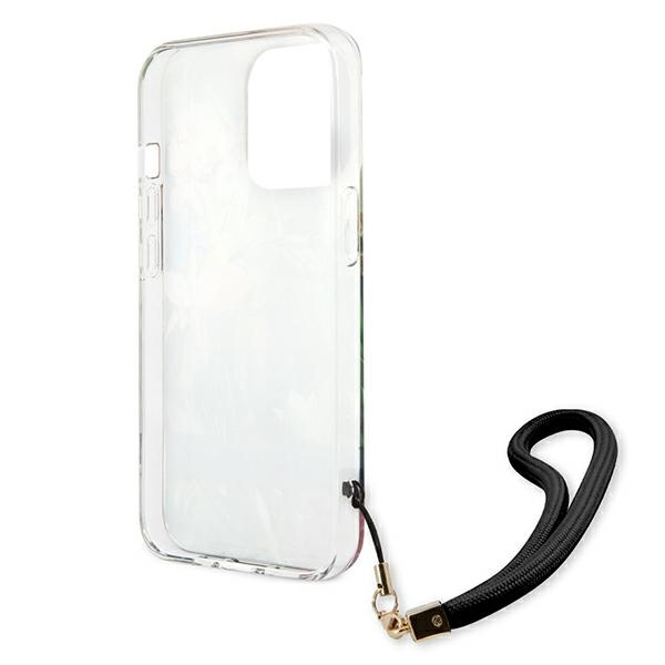 Guess GUHCP13XHFLSB iPhone 13 Pro Max6,7" niebieski/blue hardcase Flower Strap