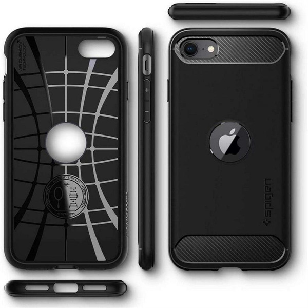 Spigen Rugged Armor Case for iPhone SE 2020 / 2022 - Black