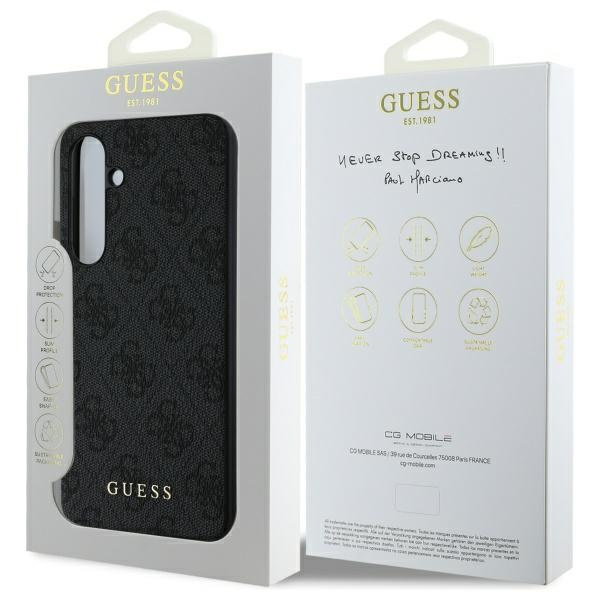 Guess GUHCS24FEG4GFGR S24 FE S721        szary/grey hardcase 4G Metal Gold Logo