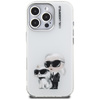 Etui Karl Lagerfeld IML Aquarelle Karl & Choupette & Logo do iPhone 16 Pro Max biały