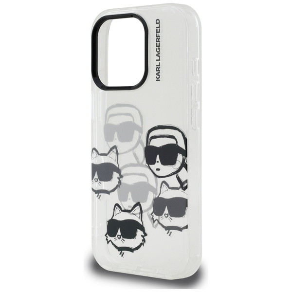 Etui Karl Lagerfeld IML Multi K&C Head   Pattern do iPhone 16 Pro Max przezroczysty