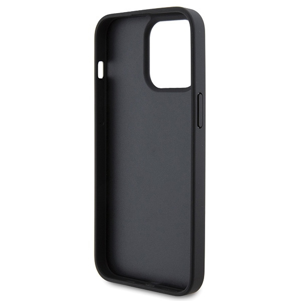 Etui Ferrari Quilted Metal Logo na iPhone 15 Pro Max - czarne