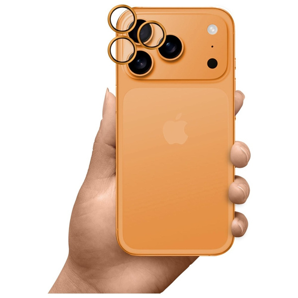 Ochrona na obiektyw aparatu 3MK HARDY    Lens Protection Pro do Apple iPhone 17 Pro / 17 Pro Max pomarańczowy