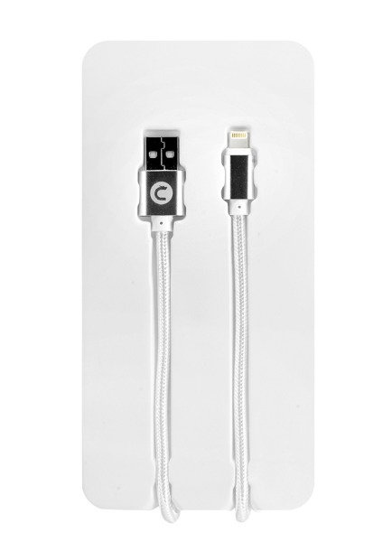 (4959) KABEL USB4 MOCOLO 1M TRWAŁY LIGHTNING SREBRNY