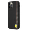 Ferrari FESAXHCP12LBK iPhone 12 Pro Max 6,7" czarny/black hardcase On Track Carbon Stripe