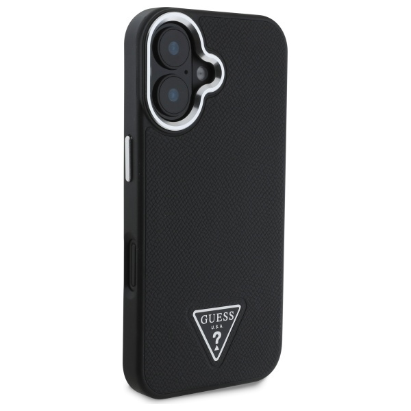 Guess GUHMP16SPGTSPSK iPhone 166.1" czarny/black hardcase Grained Triangle MagSafe