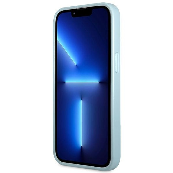 GUESS GUHCP13XPS4MB IPHONE 13 PRO MAX 6.7 "BLUE/BLUE HARDCASE SAFFIANO 4G SMALL METAL LOGO