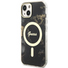 Guess GUHMP14SHTMRSK iPhone 14 / 15 / 136.1" czarny/black hardcase Golden Marble MagSafe