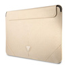 Guess Sleeve GUCS14PSATLE 14" beżowy/beige Saffiano Triangle Logo