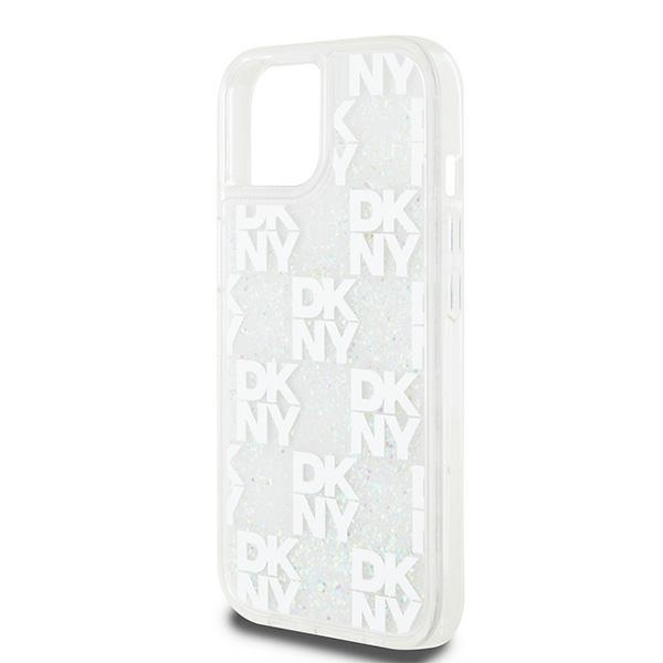 DKNY DKHCP15SLCPEPT iPhone 15 / 14 / 136.1" biały/white hardcase Liquid Glitter Multilogo