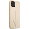 Guess GUHCP14SPSATLE iPhone 14 / 15 / 13 6.1" beżowy/beige hardcase SaffianoTriangle Logo
