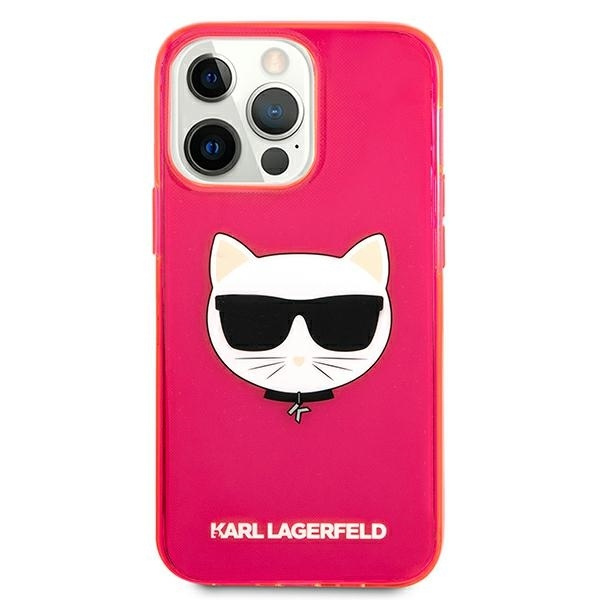 KARL LAGERFELD KLHCP13LCHTRP IPHONE 13 PRO / 13 6,1" RÓŻOWY/PINK HARDCASE GLITTER CHOUPETTE FLUO