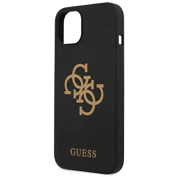 Guess GUHCP13MLS4GGBK iPhone 13 / 14 /15 6.1" czarny/black hard case Silicone 4G Logo