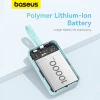 Baseus Magnetic Mini MagSafe 10000mAh 20W powerbank with built-in Lightning cable - blue + Baseus Simple Series USB-C - USB-C 60W 0.3m cable