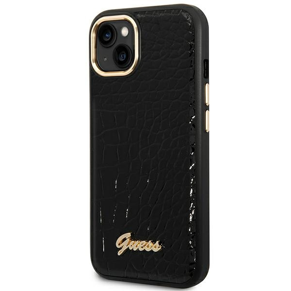 Guess GUHCP14MHGCRHK iPhone 14 Plus / 15 Plus 6.7" czarny/black hardcase Croco Collection
