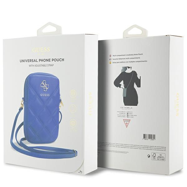 Guess Torebka GUWBZPSQSSGBniebieski/blue Zip Quilted 4G