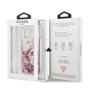 Guess GUHCP13SLGPEPI iPhone 13 mini 5,4"różowy/pink hardcase Peony Liquid Glitter