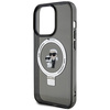 Etui Karl Lagerfeld Ring Stand Karl&Choupettte MagSafe do iPhone 15 Pro Max - czarne
