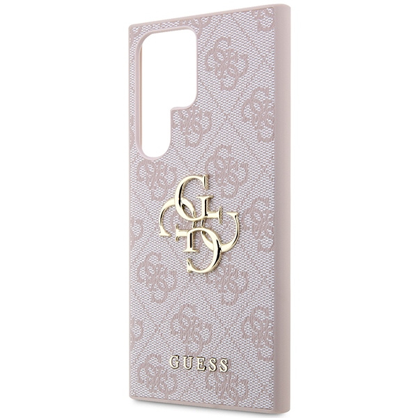 Guess GUHCS24L4GMGPI S24 Ultra S928różowy/pink hardcase 4G Big Metal Logo