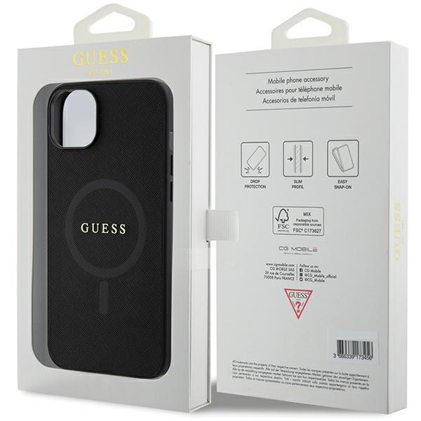 Guess GUHMP15MPSAHMCK iPhone 15 Plus / 14 Plus 6.7" czarny/black hardcase Saffiano MagSafe OPEN PACKAKING