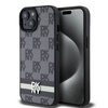 DKNY DKHCP15SPCPTSSK iPhone 15 / 14 / 136.1" czarny/black hardcase Leather Checkered Mono Pattern & Printed Stripes