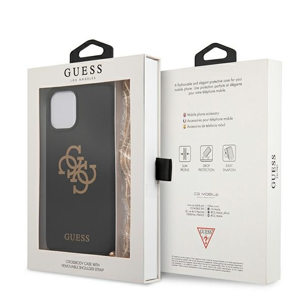 Guess GUHCP12LLSC4GBK iPhone 12 Pro Max6,7" czarny/black hardcase 4G Gold Chain Collection