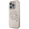 Etui Karl Lagerfeld IML Rhinestones Karl  Head do iPhone 16 Pro różowy