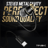 USAMS Słuchawki stereo EP-43 metalUSB-C ciemny zielony/dark green HSEP4302