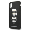 Karl Lagerfeld Saffiano Karl&amp;Choupette Head case for iPhone XS Max - black