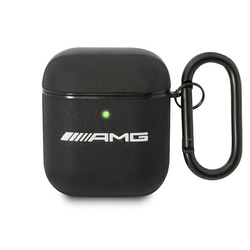 Etui AMG Leather Big Logo na AirPods - czarne