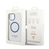 Guess GUHMP14MHTRMB iPhone 14 Plus / 15 Plus 6.7" niebieski/blue hard case Metal Outline Magsafe