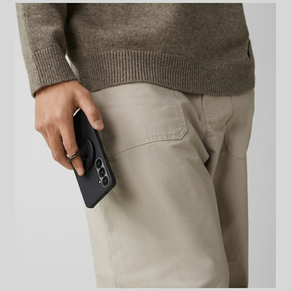 Etui PITAKA Ultra-Slim MagSafe do        Samsung Galaxy S25 czarno szary