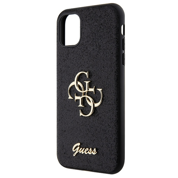 Guess GUHCN61HG4SGK iPhone 11 / Xr 6.1"czarny/black hardcase Glitter Script Big 4G