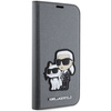 Karl Lagerfeld KLBKP14SSANKCPG iPhone 14 6.1" bookcase silver/silver Saffiano Karl &amp; Choupette
