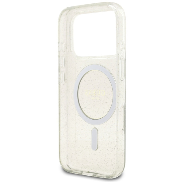 Etui Guess IML Glitter Pearl Strap       MagSafe do iPhone 17 Pro przezroczysty