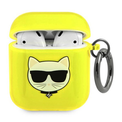 Karl Lagerfeld KLA2UCHFY AirPods coverżółty/yellow Choupette